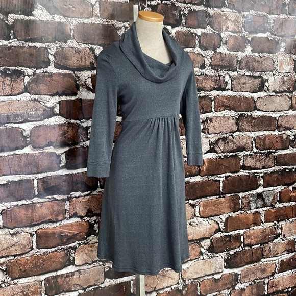 Michael Stars Dress Maternity Cowl Neck Grey Knit Size Small - Picture 4 of 11